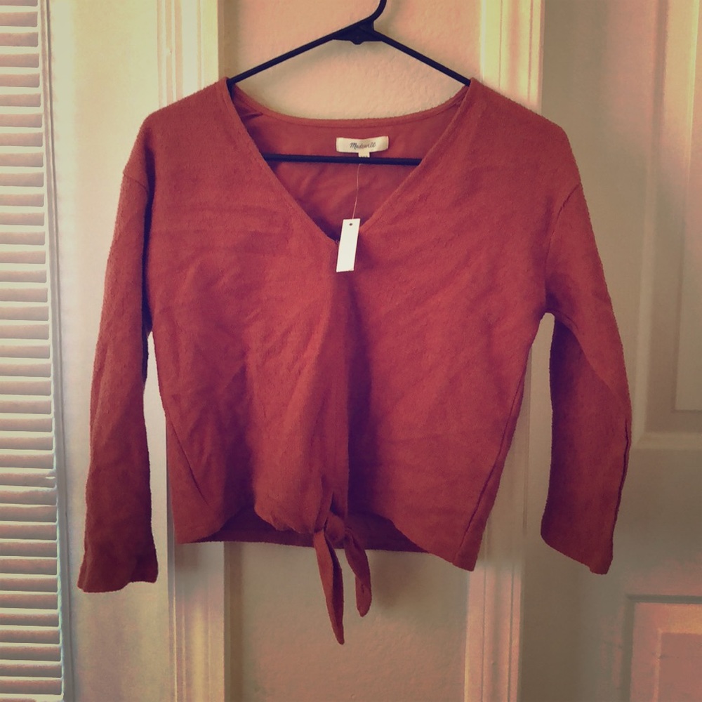 Madewell Orange Crop Top Tee